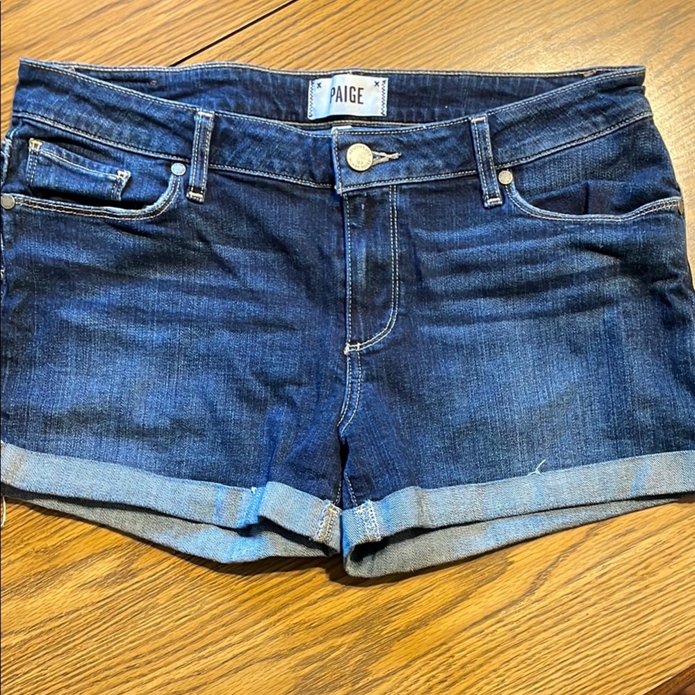 Paige Women's Dark Blue Denim Shorts